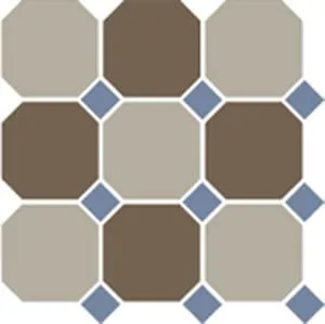Керамогранит 4401+29 OCT11-A Beige 01 Coffe Brown 29 OCTAGON/Blue Cobalt 11 Dots