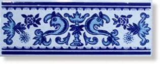 Декор  Zocalo Cenefa Cuarteo Azul