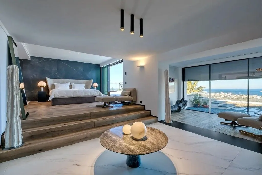 Спальня в проекте «WhiteRock Villa Monterey» на Ибице Спальня в проекте «WhiteRock Villa Monterey» на Ибице