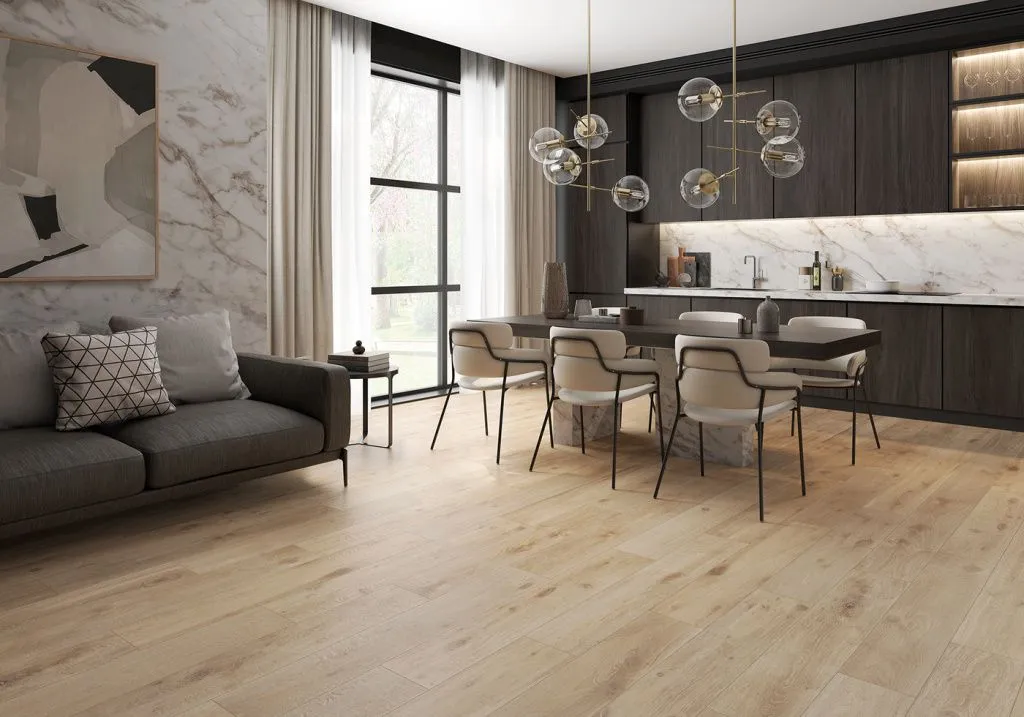 Большое внимание привлекли и такие новинки, как Verse, Tapiz, Naturwood, Portobello, Rue de Paris, Barrignton и Bleuemix, а также блистательно выполненные имитации натуральной древесины