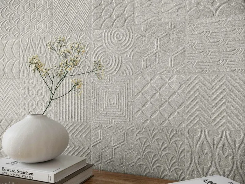 Shinn Karelian Pearl 15×15cm, Sheldon 15×30cm, Tavi Tessino Ivory 15×15cm
