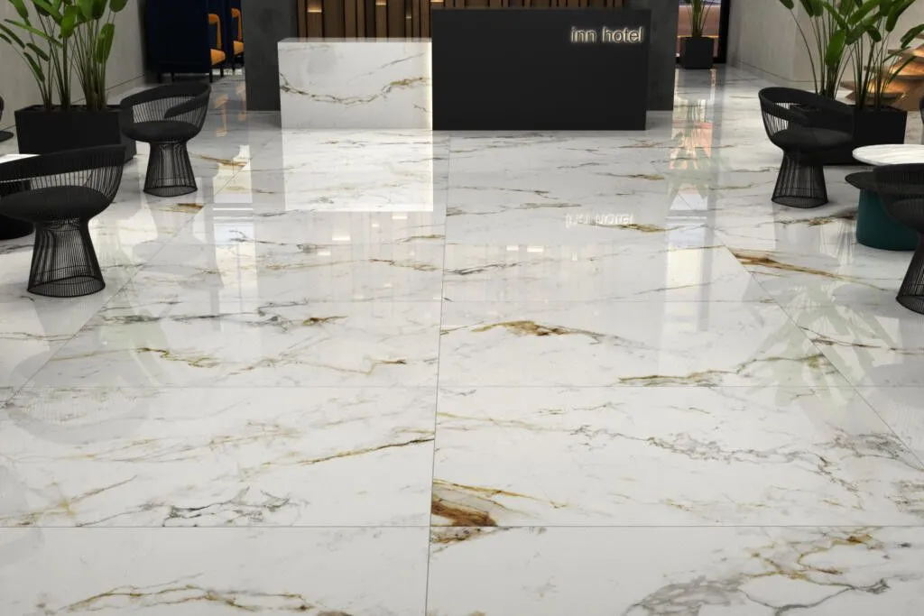 Плитка с с текстурой каррарского мрамора Messina Gold