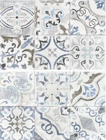 Декор Decor Liberty Grigio (bianco, grigio, blu) R2YH (изображение)