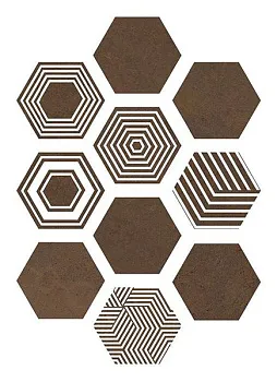 Керамогранит PIER17 Hexa Copper (10 вариаций рис.)