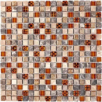 Мозаика PIX 720 из мрамора и стекла (15x15)