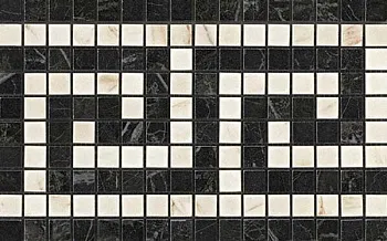 Мозаика Marvel Noir/Cremo Greca Mosaico ADRJ