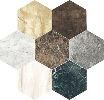 Керамогранит Marmo Mix Color esagono (F8410)