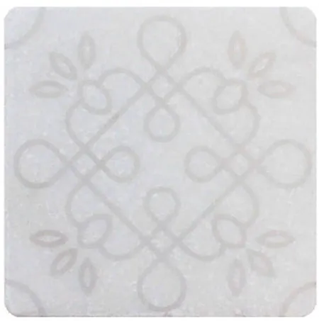 Декор WHITE MARBLE Motif №1 белый (изображение)