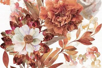 Панно Composicion Savage Flowers Marron 02