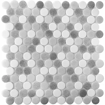 (Vidrepur) Мозаика Circle № 100/514/515 Antid (на сетке) 30.6x31.4
