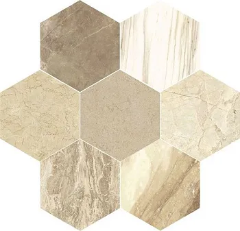Керамогранит Marmo Mix Sabbia esagono (F8474)