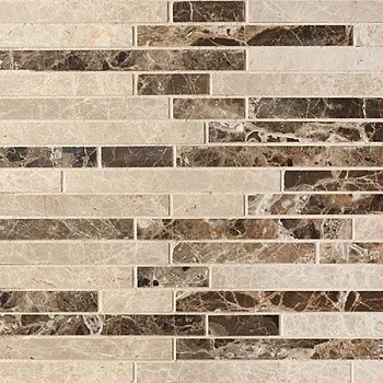 CV20081 Мозаика Strips Mix.Polished Light Emperador+Dark Emperador