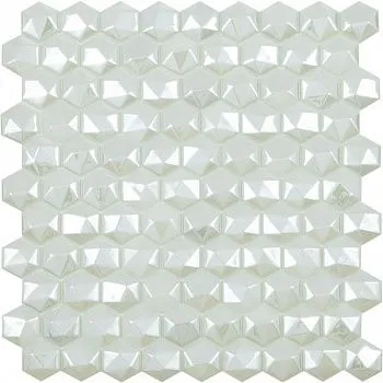 (Vidrepur) Мозаика Hex Diamond № 350D (на сетке) белый 30.7x31.7