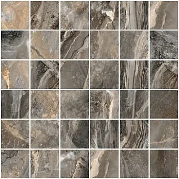 Мозаика MarbleSet K9513688LPR1VTE0 Оробико Темный Греж Лаппато R9 Ректификат