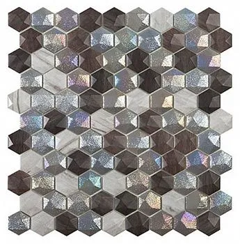 (Vidrepur) Мозаика Hex Forest Mix (на сетке) 30.7x31.7