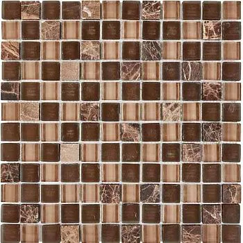 Мозаика PIX 723 из мрамора и стекла (23x23)