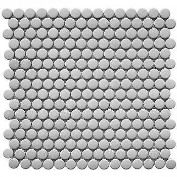 Мозаика Penny Round Grey Glossy (NK50096)