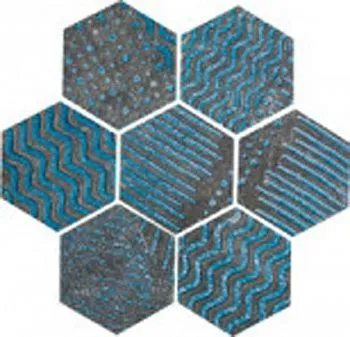 Декор Dec.RAKU ESAGONA TURQUOISE 101009