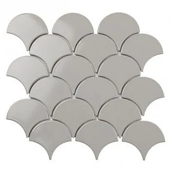 Мозаика Fan Shape Light Grey Glossy (BF1912)