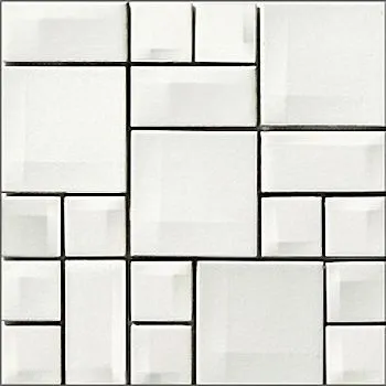 Мозаика из керамики Day-To-Day Aqua White/Белый K5400548 чип 5х5 5х10 10х10 сетка