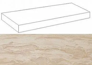 Угловая ступень 620070000500 S.M. Woodstone Champagne Scal. Ang. Sх левая 