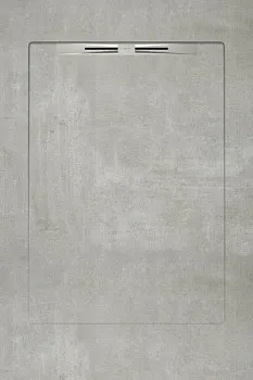 Керамический душевой поддон BETON GREY - SLOPE LINE