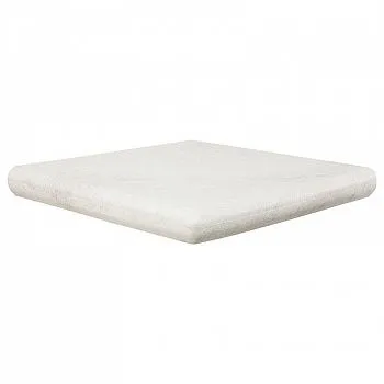 (Exagres) Ступень угловая закругленная CARTABON MANHATTAN WHITE 33,5х33,5х4