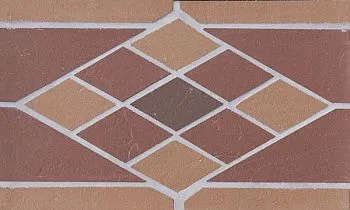 Подступенник мозаичный Rhomb/Ромб из клинкера (на сетке)