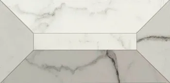 Бордюр MMR5 Allmarble Statuario Listone 3D Lux