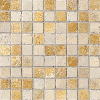 CV20051 Мозаика MOS.NAT./POLISHED GOLDEN TRAVERTIN  2.5X2.5