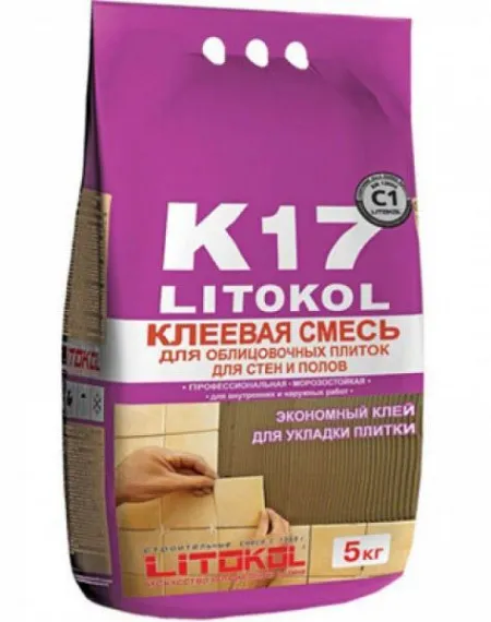 Клей Litokol К17 серый (5кг) (изображение)