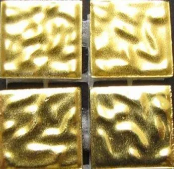 Мозаика Gold 10.FOGS формованное желтое  гофрированное