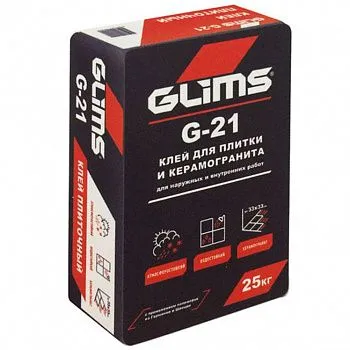 Клей для плитки и керамогранита G-21 (25 kg)