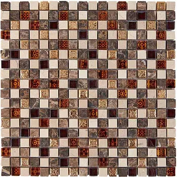 Мозаика PIX 721 из мрамора и стекла (15x15)