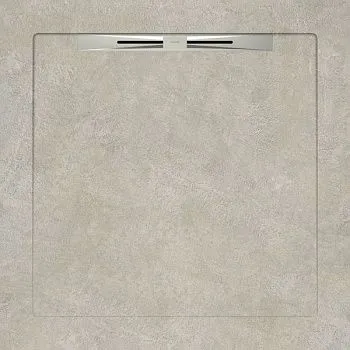 Керамический душевой поддон GEOMETRICS TAUPE SLOPE LINE 90