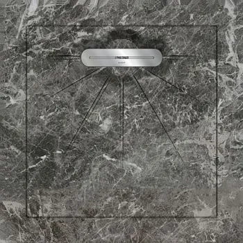 Керамический душевой поддон FIORI DI PESCA GREY - MULTI LINEAR MASSIVE 90