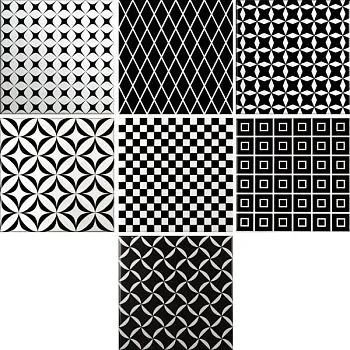 Настенная плитка Decor Black&White Mix 9 mm