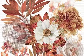 Панно Composicion Savage Flowers Marron 01