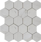 Мозаика Hexagon MwP 74x74 натур.мрамор