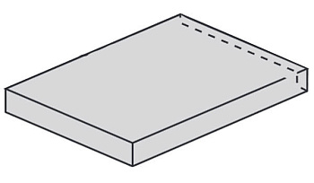 Ступень угловая 620070001322 Drift White Scal.60 Ang.Sx левая