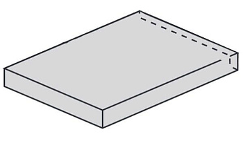 Ступень угловая 620070001397 Drift Grey Scal.80 Ang.Sx левая