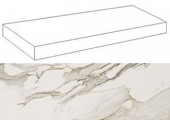 Угловая ступень 620070000499 S.M. Calacatta Gold Scal. Ang. Sх Левая 